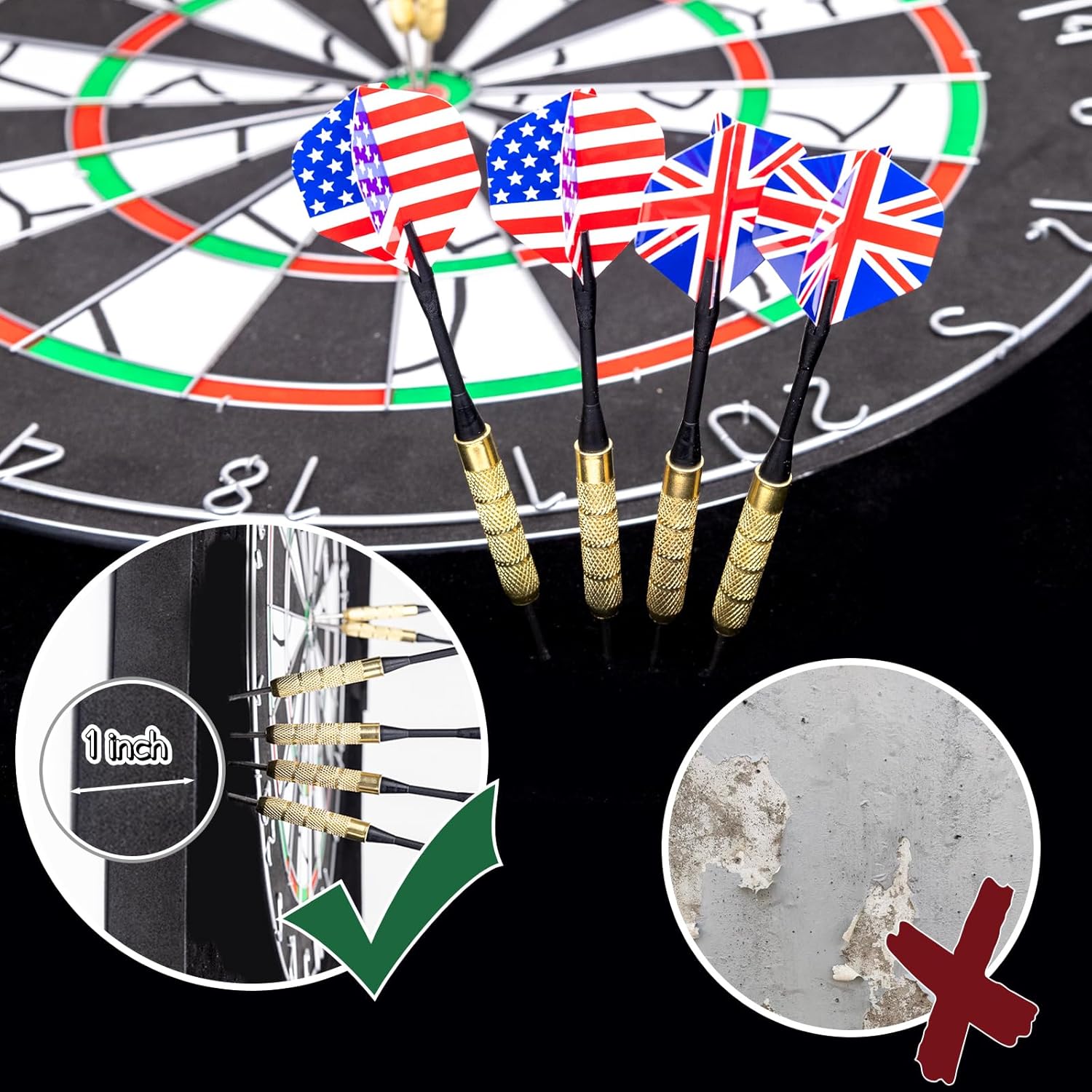 Dartboard Surround Ring EVA Wall Protector 66cm Easy Assemble