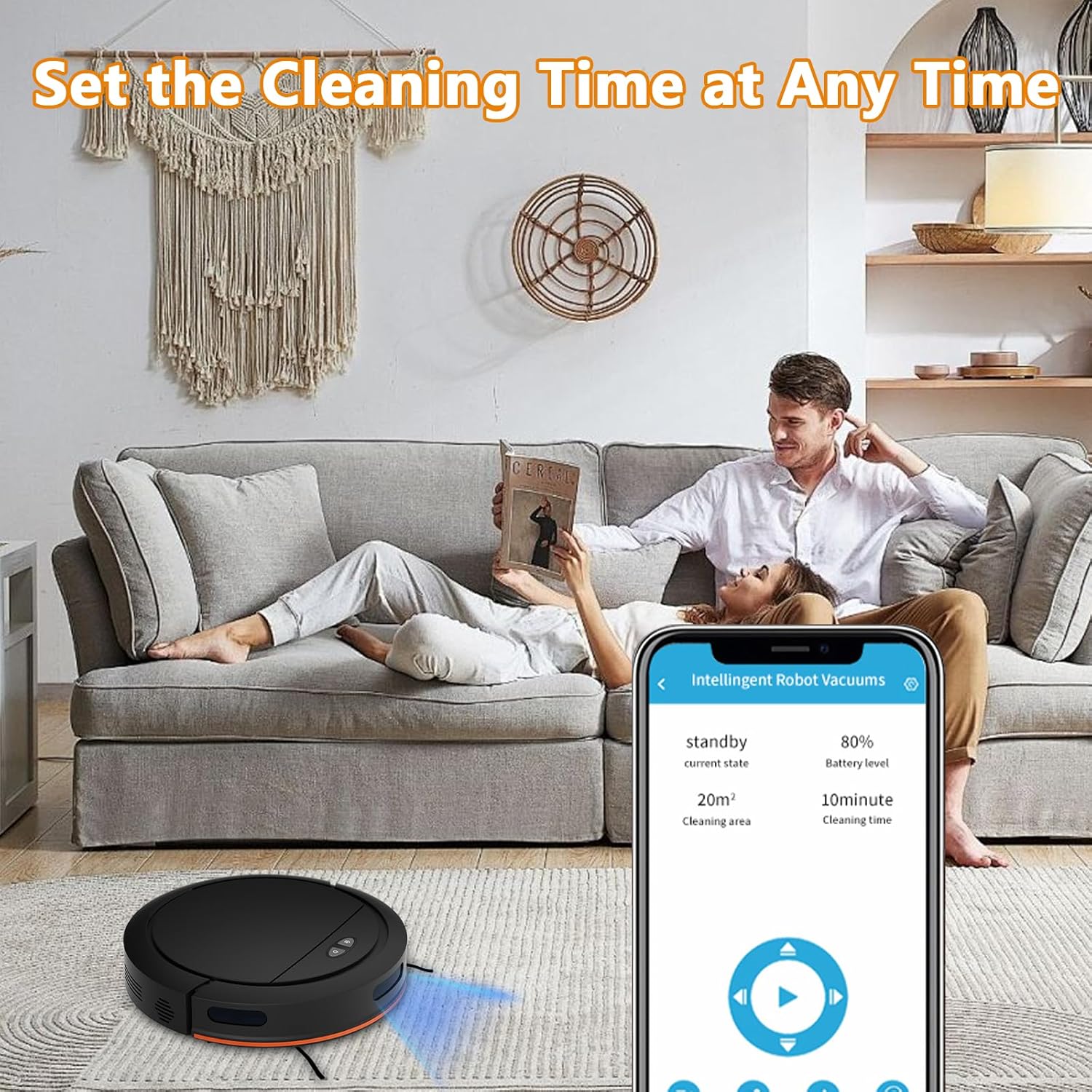 Robot Vacuum Cleaner 4000Pa WiFi App Smart Mapping Mop Auto Recharge