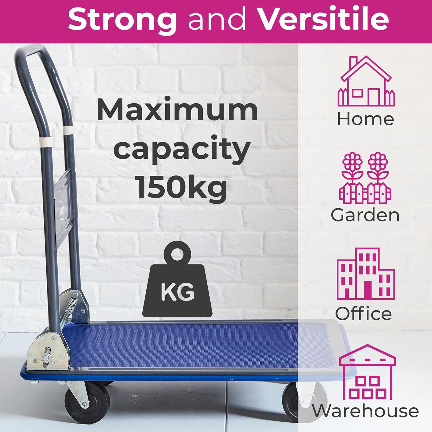 Heavy Duty Folding Sack Trolley 150KG Aluminium Hand Truck