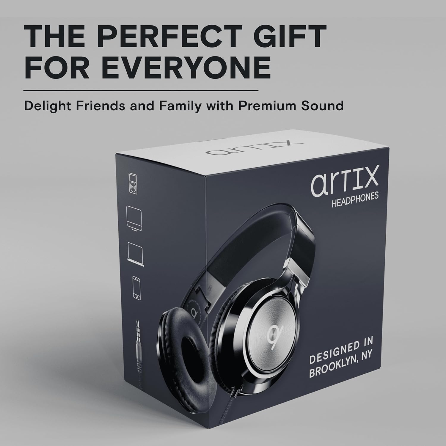 Wired On Ear Headphones With Mic Volume Control 3.5mm