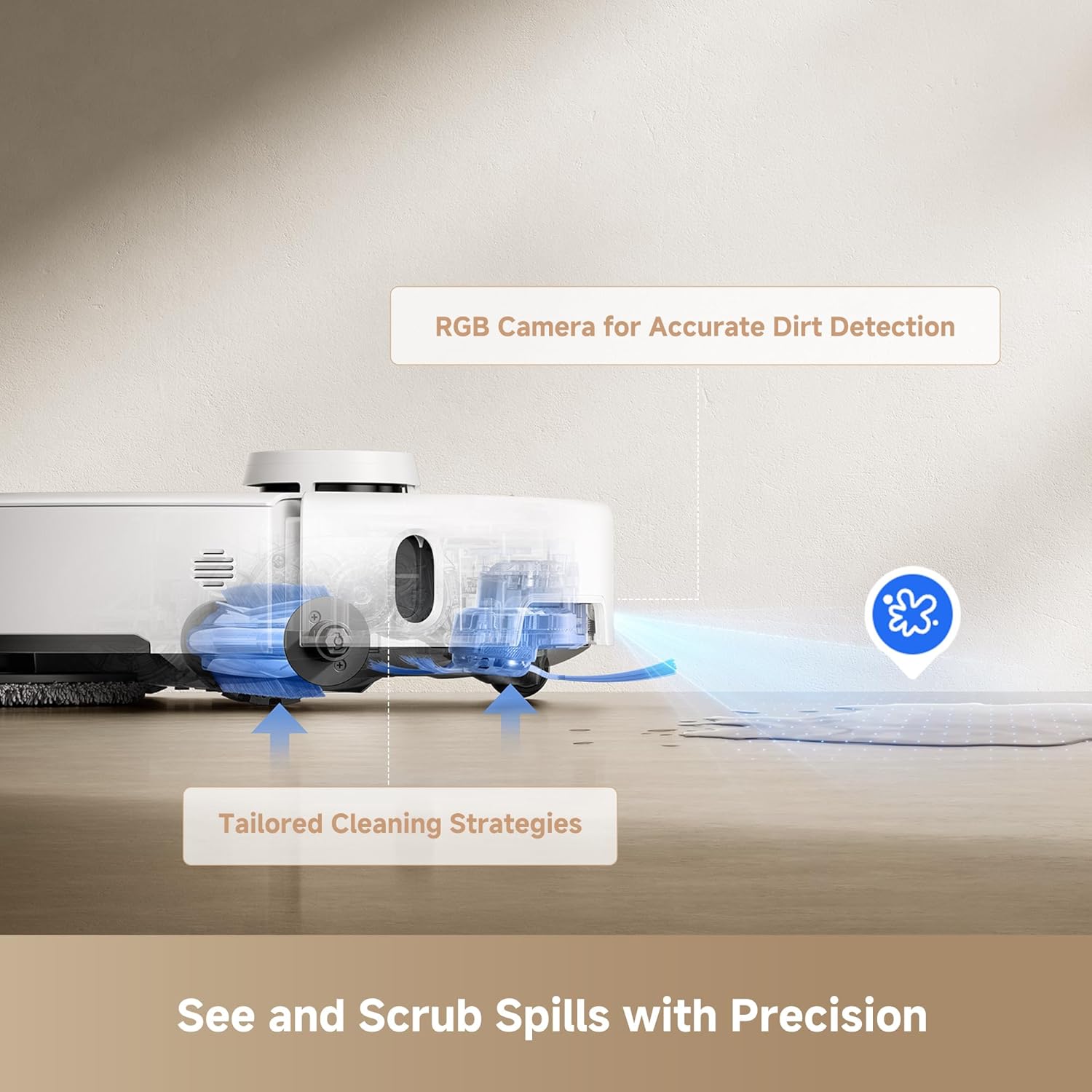 Robot Vacuum Mop 19000Pa Auto Wash Self Empty AI LiDAR WiFi