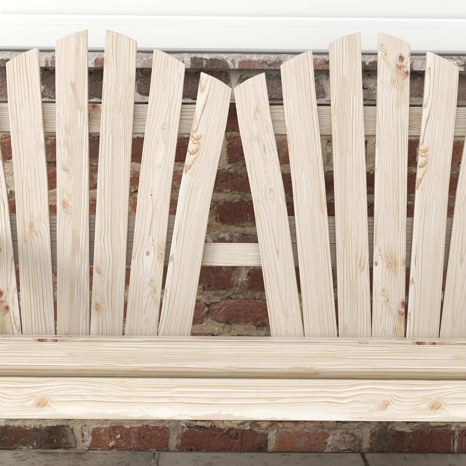 Adirondack 2 Seater Wooden Garden Bench Wagon Wheel Arms