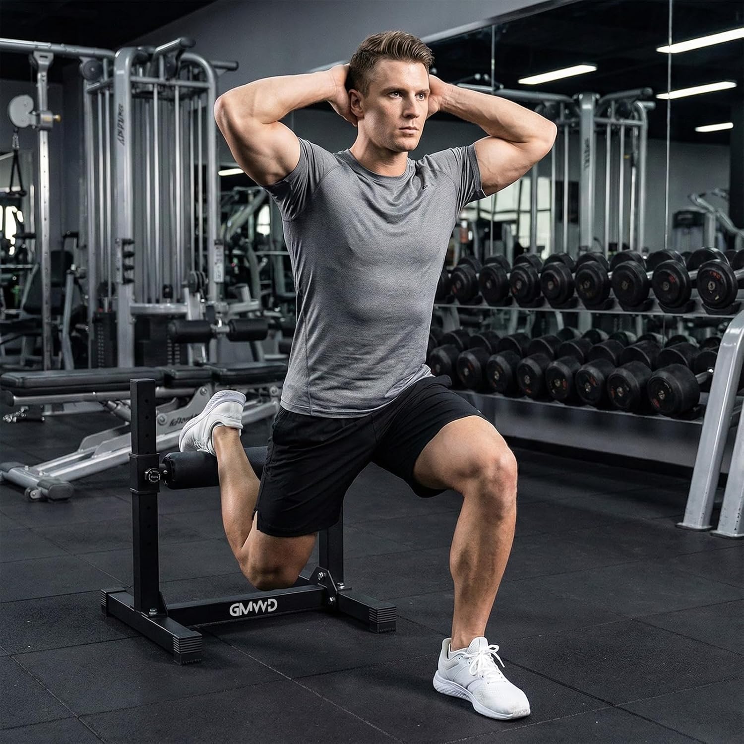 Single Leg Squat Stand Adjustable Bulgarian Split Squat Trainer