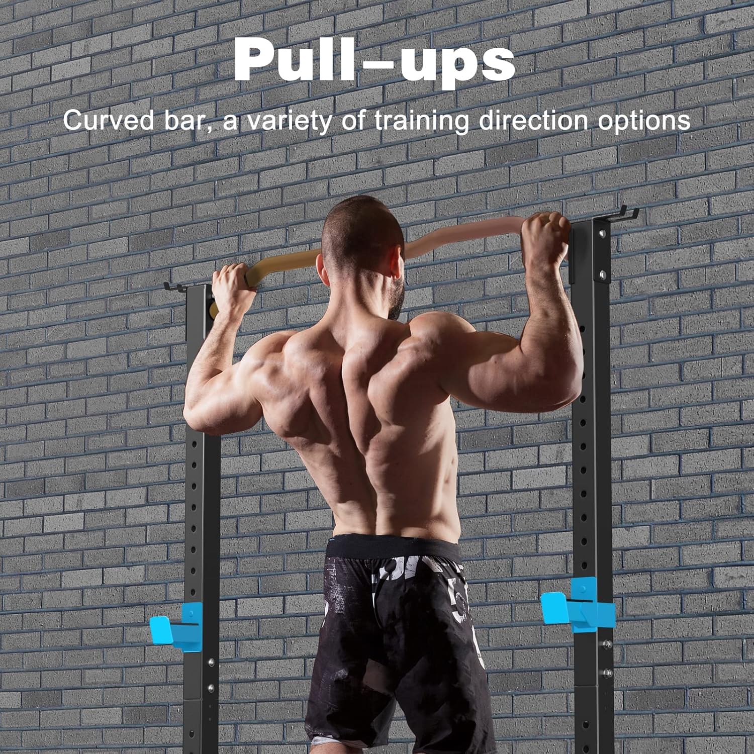 Power Cage Squat Rack Pull Up Bar Dip Station Home Gym Rack