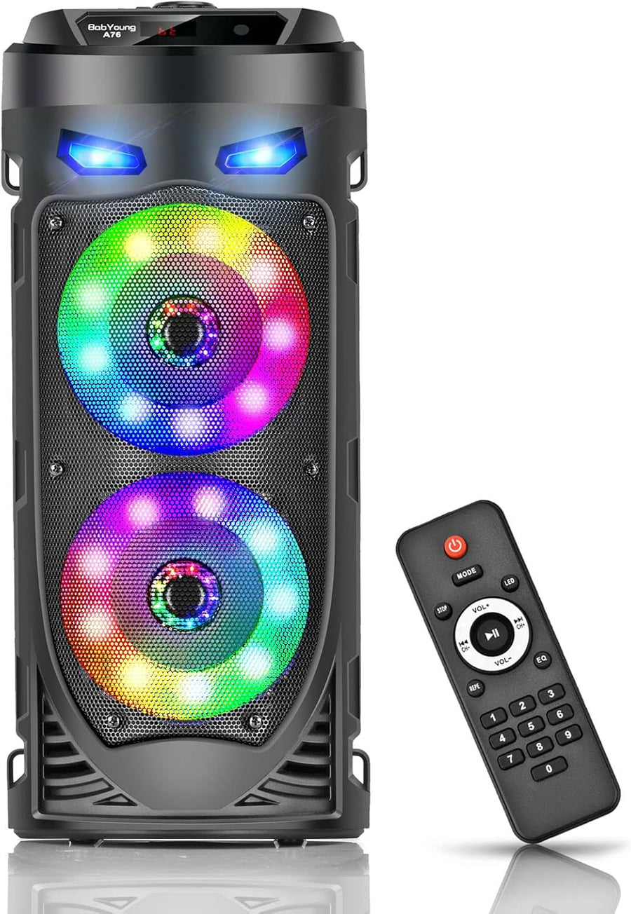 30W Bluetooth Speaker Portable LED Lights TWS AUX USB Loud