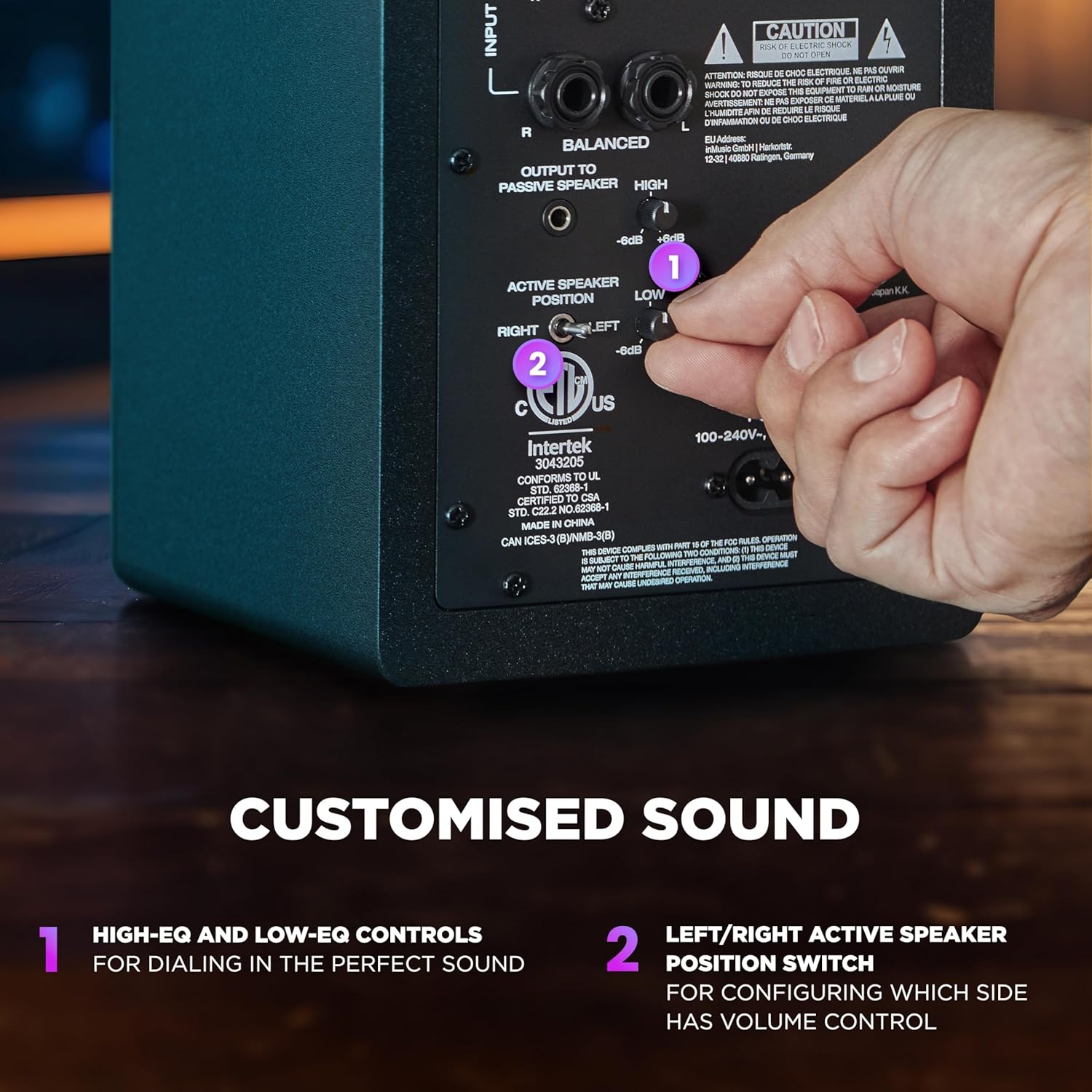 120W Studio Monitor Speakers 3.5" Desktop PC Recording Audio