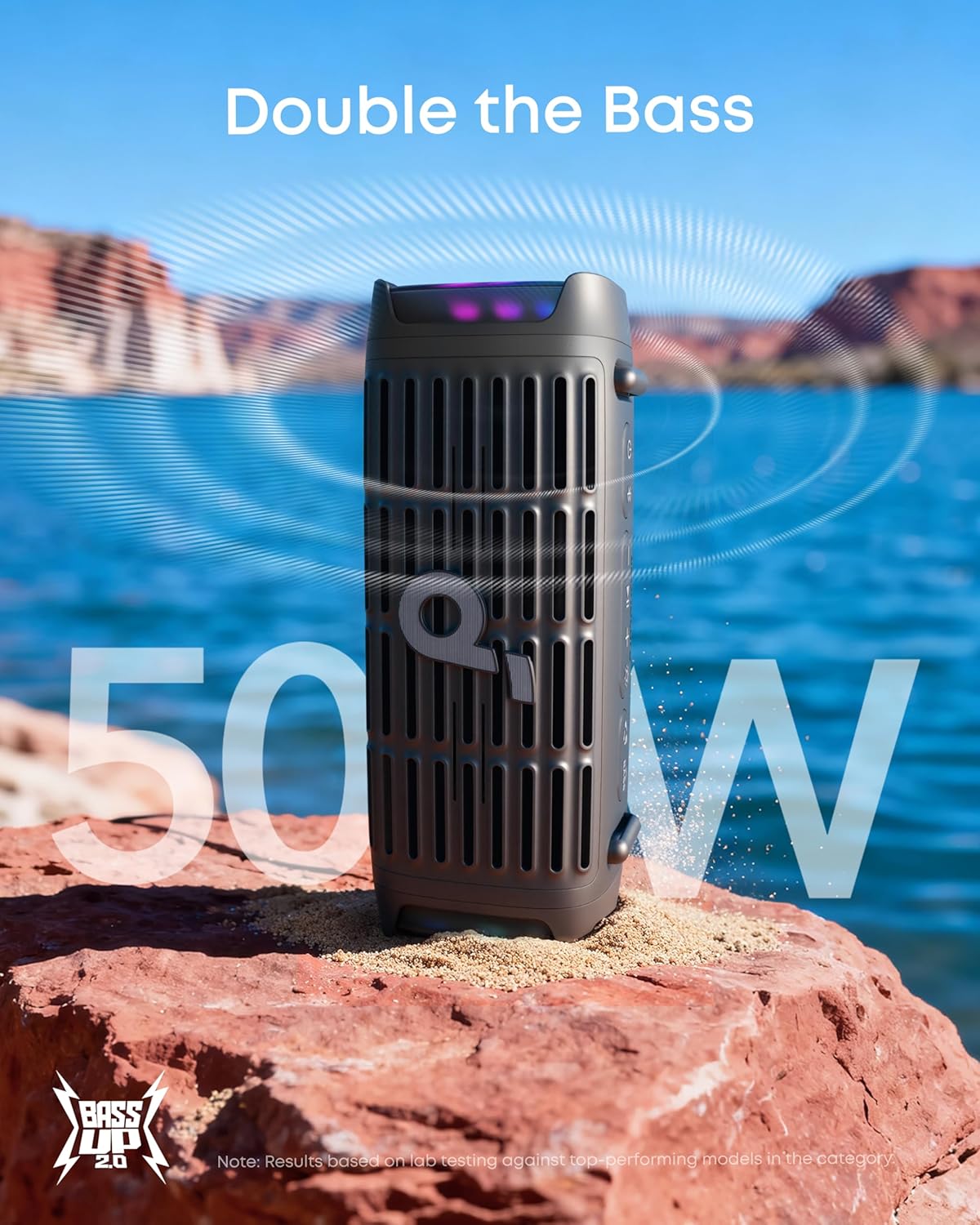 50W Outdoor Bluetooth Speaker IP68 Waterproof Floating Bass