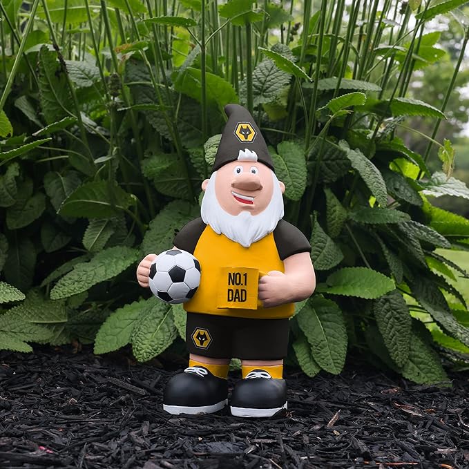 Football Dad Gnome 25cm Hand Painted Garden Ornament Fan Gift