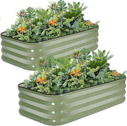 Adjustable Metal Raised Garden Bed Kit Green 3 In 1