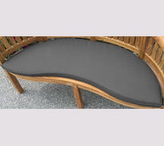 Garden Bench Cushion 140x58cm Showerproof Seat Pad Grey