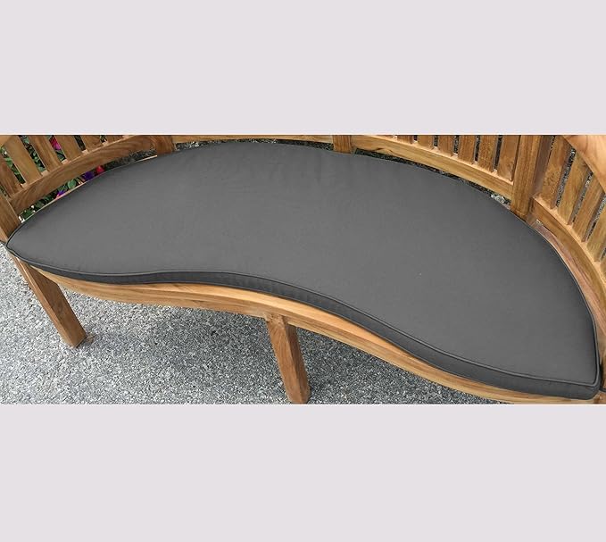 Garden Bench Cushion 140x58cm Showerproof Seat Pad Grey