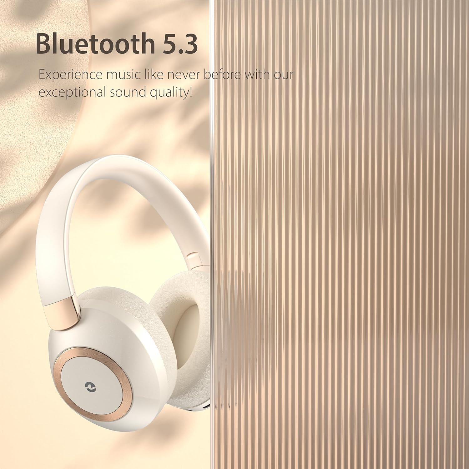 Wireless Noise Cancelling Over Ear Headphones 100Hr Battery White