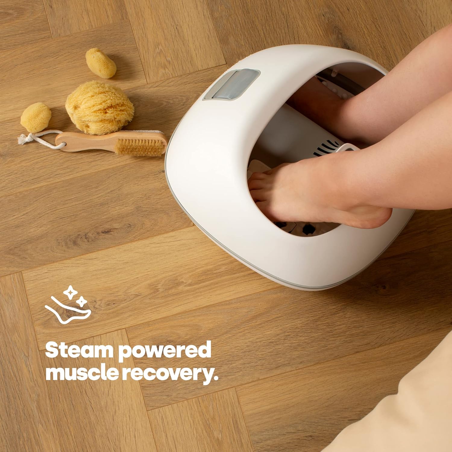 Steam Foot Spa Massager Heat Timer Rollers Aromatherapy Relax