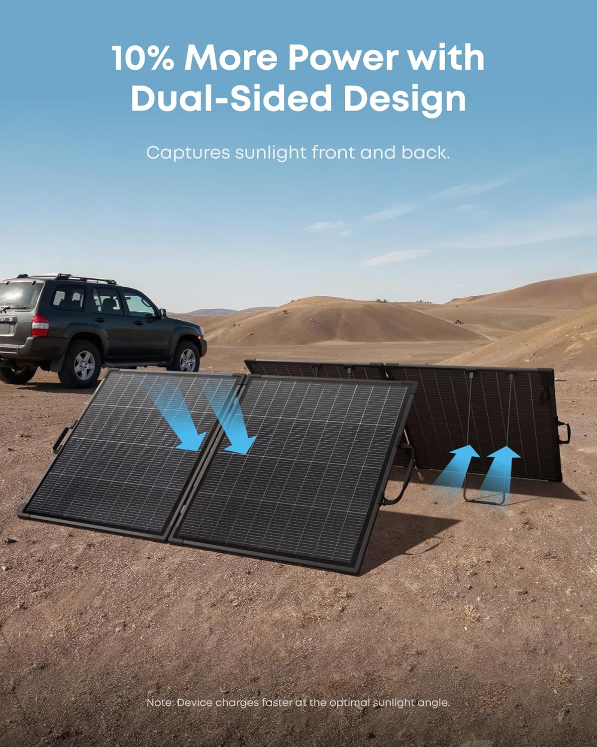 200W Bifacial Portable Solar Panel Foldable IP68 Charger