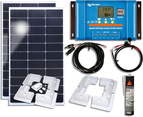 200W Solar Panel Kit PWM Controller Campervan Boat 12V