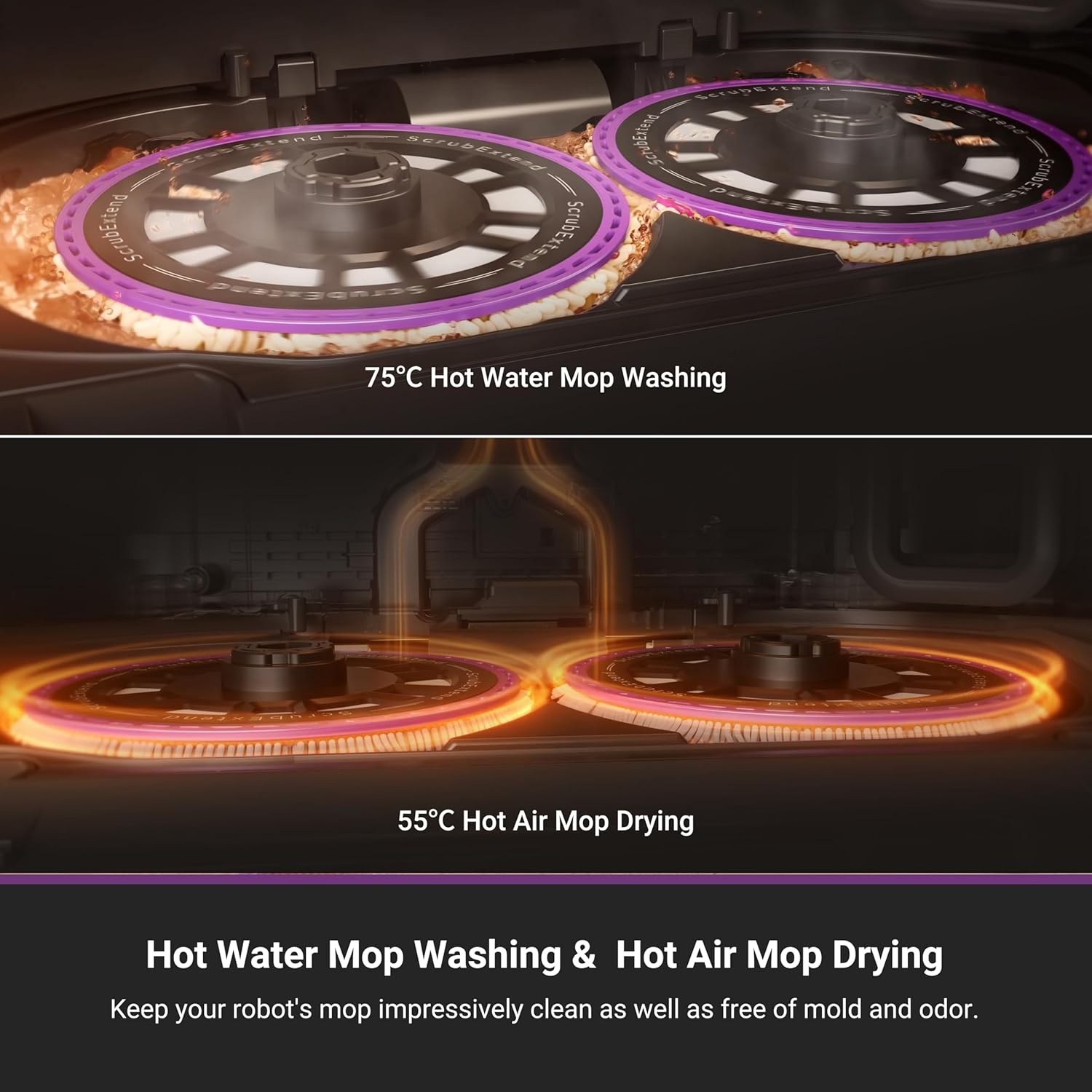 Robot Vacuum Mop 16200Pa Self Clean Auto Wash AI LiDAR Pet Hair