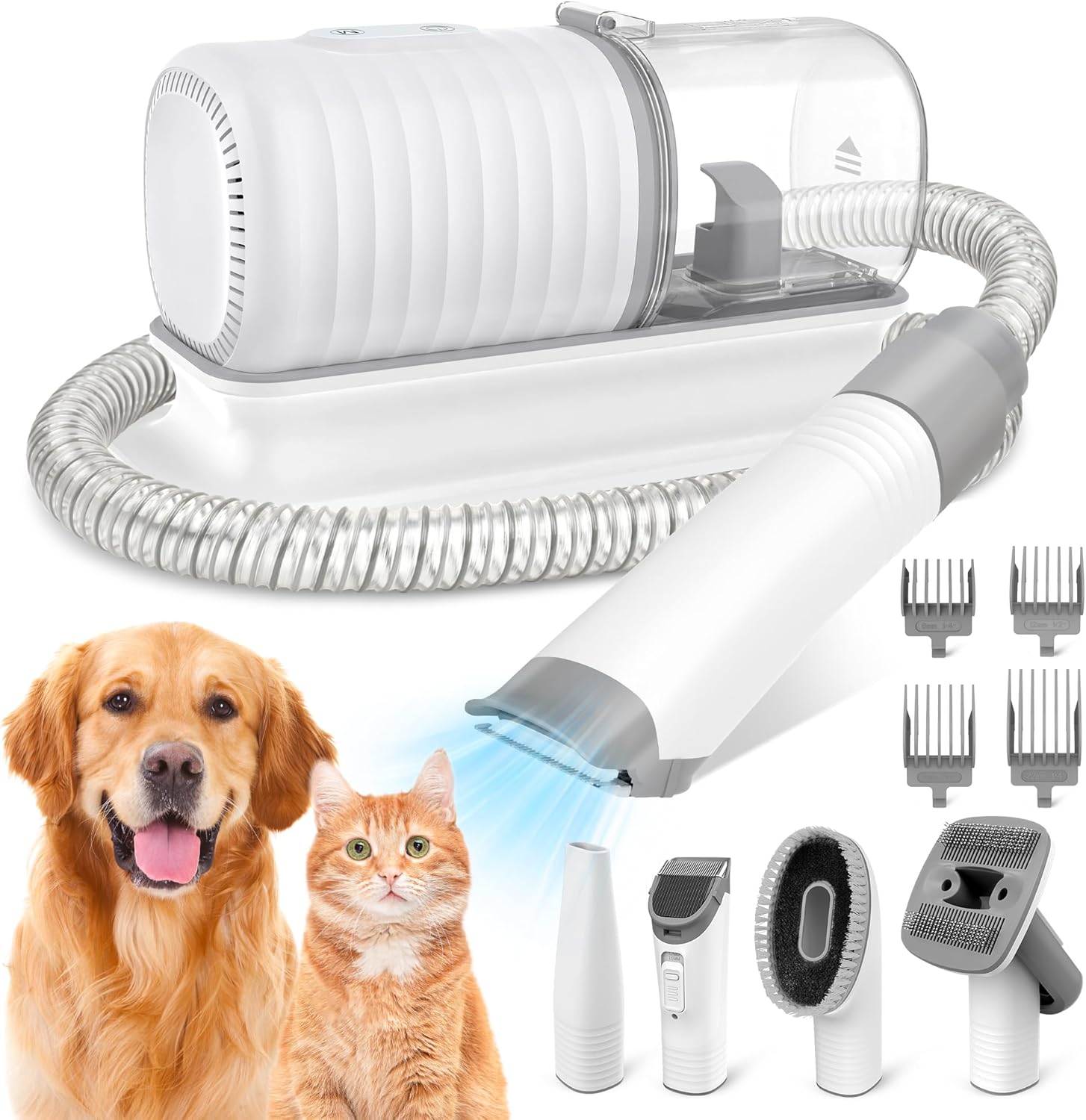 Dog Grooming Vacuum Kit 13000Pa 1.5L Clipper 5 Tools