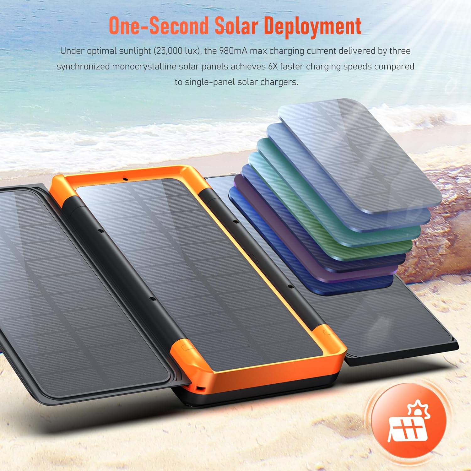63200mAh Solar Power Bank Wireless Charger 22.5W Fast Charge