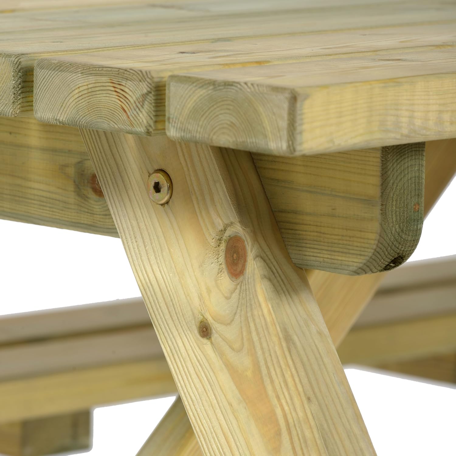 6 Seater Wooden Picnic Table A Frame Garden Patio Bench 150cm