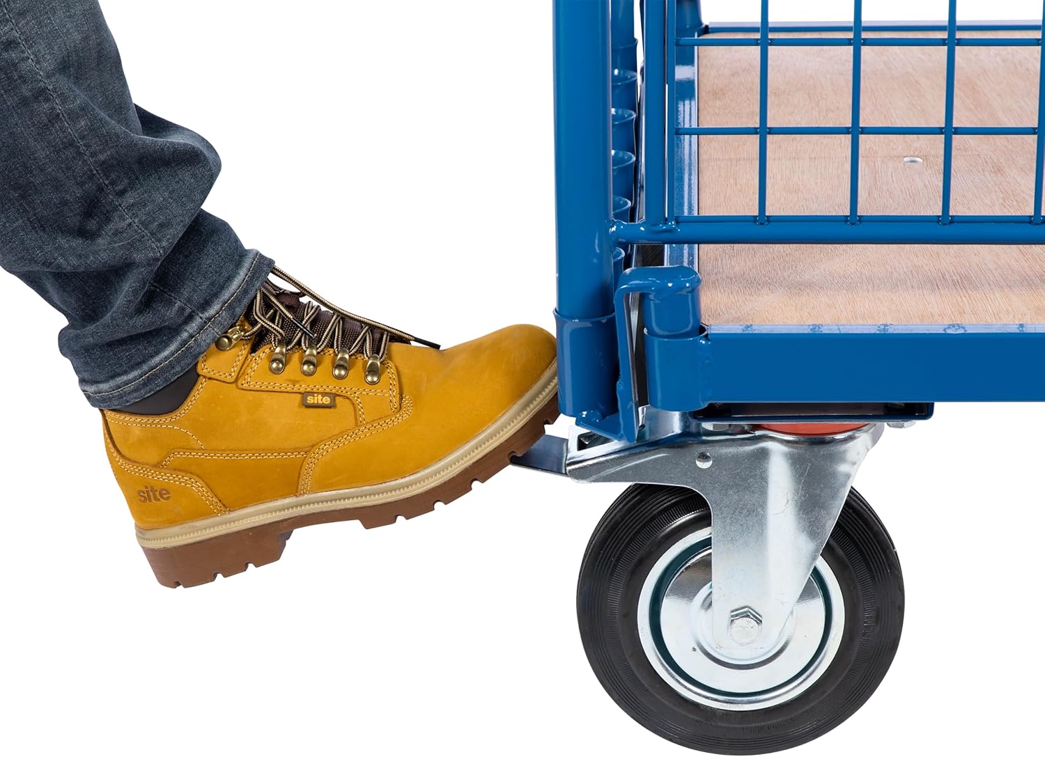 Heavy Duty Steel Sheet Trolley 500KG Mesh Support Cart