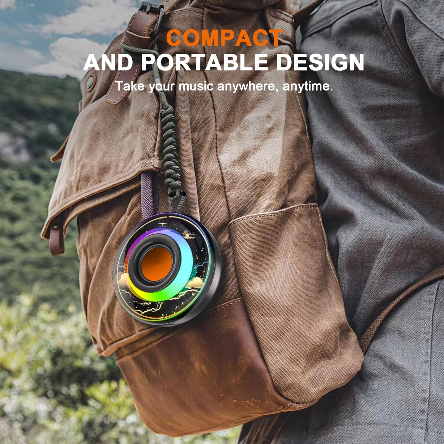 Portable Bluetooth Shower Speaker RGB Waterproof IPX6 360 Sound
