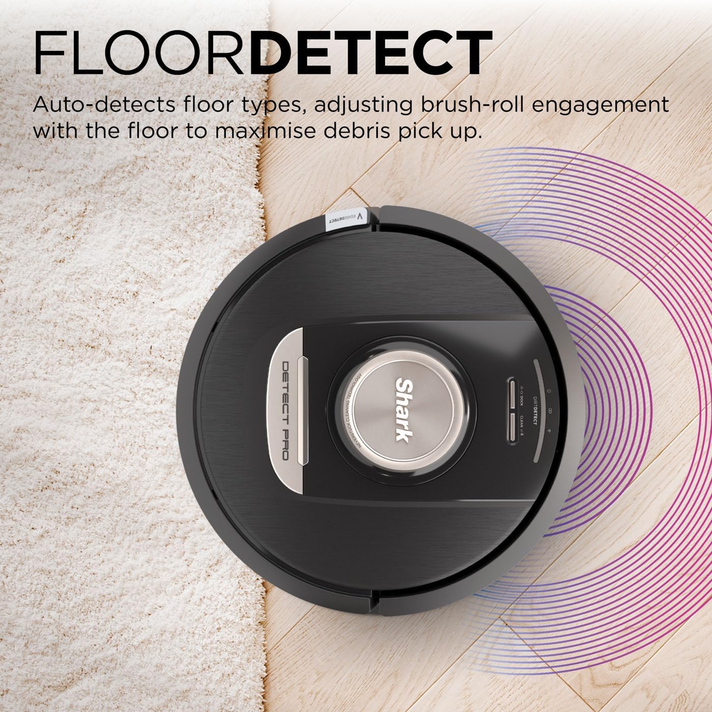 Robot Vacuum Self Empty LiDAR Smart Detect Pet Hair WiFi Black