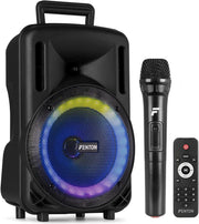 Portable PA Speaker 300W 8 Inch Bluetooth LED Wireless Mic