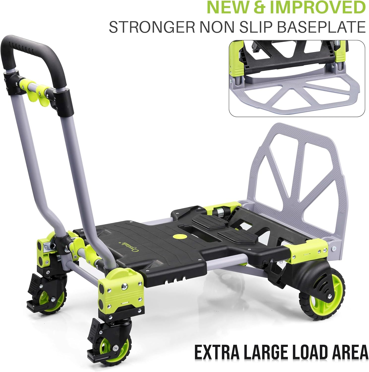 2 In 1 Folding Sack Truck Trolley 120KG Flatbed Cart