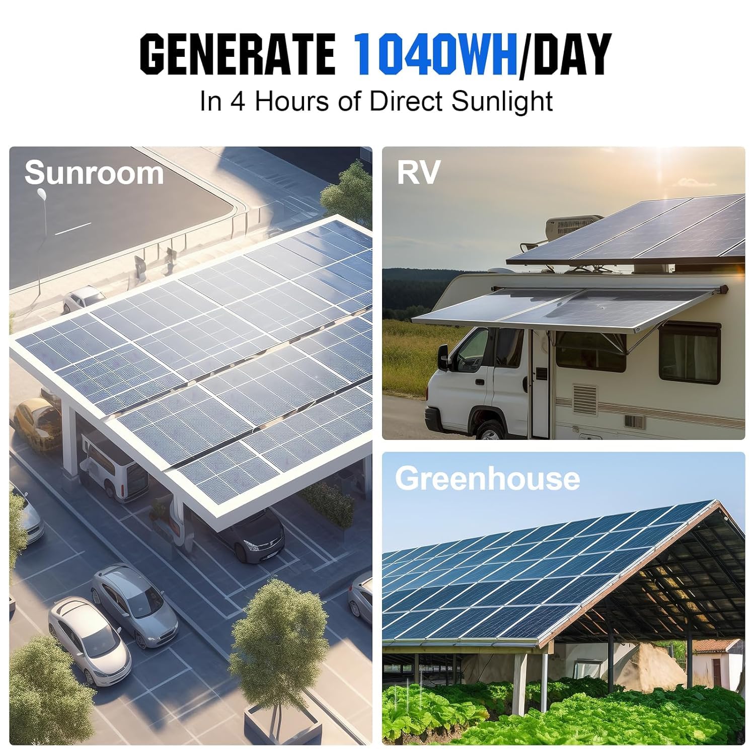 240W Bifacial Solar Panel Kit 2x120W 12V RV Off Grid Power
