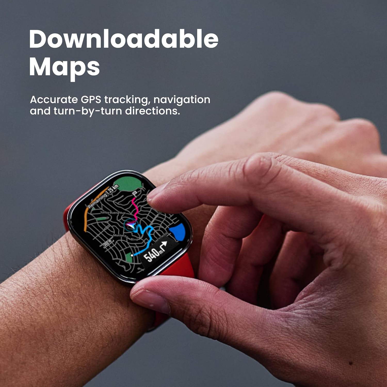 AMOLED GPS Smart Watch 14 Day AI Fitness Tracker