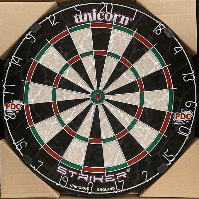 18in Professional Bristle Dartboard Staple Free Bullseye Slim Wire