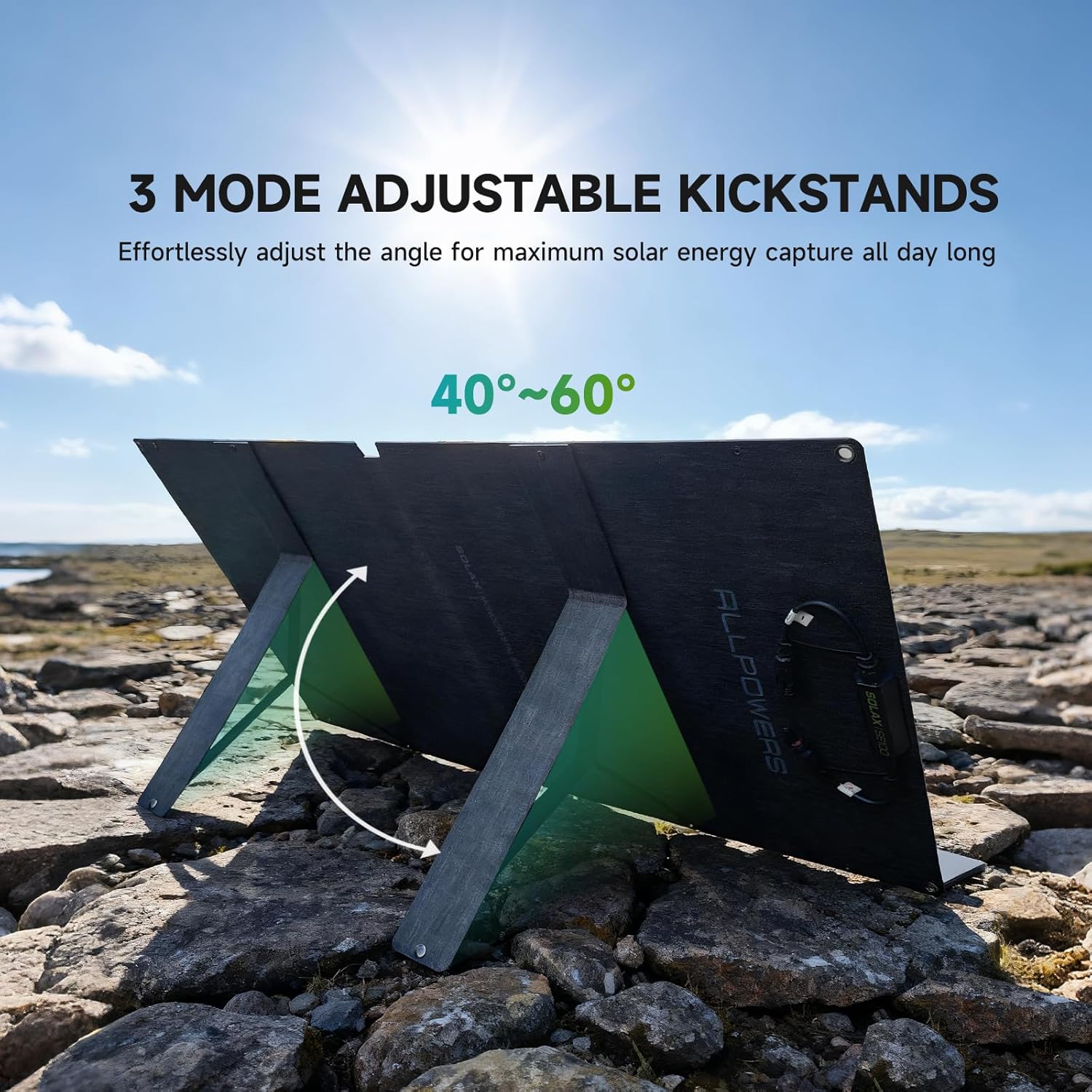 100W Foldable Solar Panel 25 Efficiency IP68 Portable