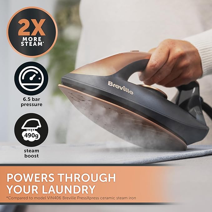 2400W Steam Generator Iron 6.5 Bar Pressure 1.5L Tank Ceramic Soleplate