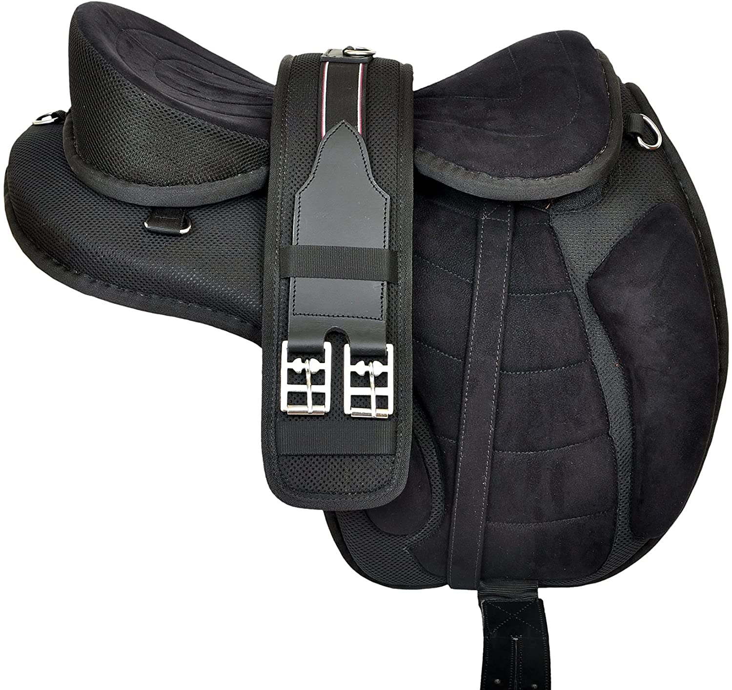 Treeless GP English Horse Saddle 16 Inch Black Synthetic