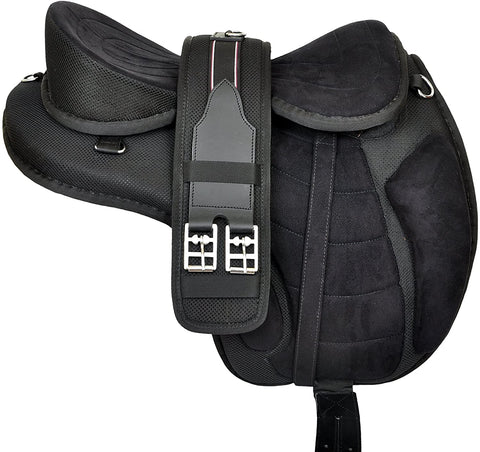 Treeless GP English Horse Saddle 16 Inch Black Synthetic