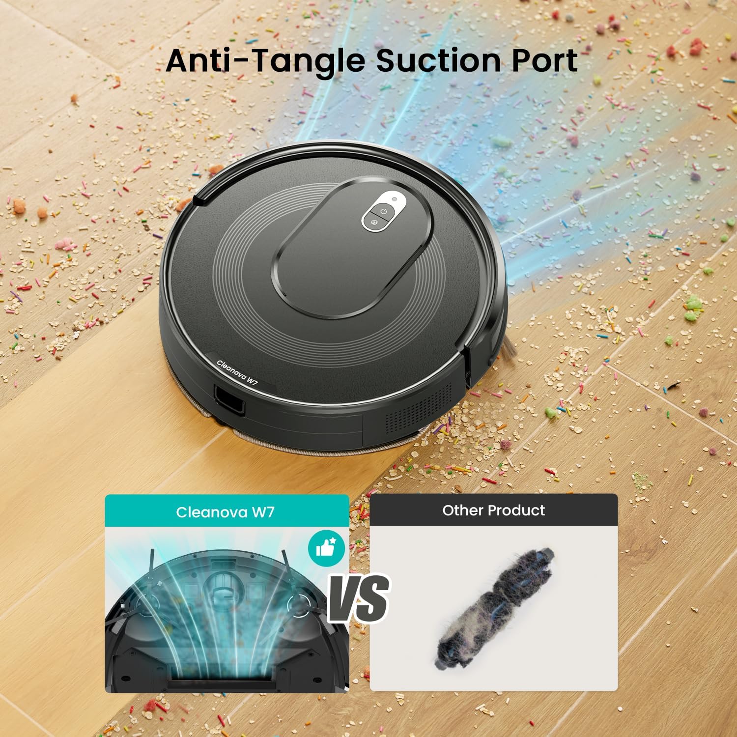 Robot Vacuum Mop 4500Pa WiFi App Alexa Slim Quiet Pet Hair