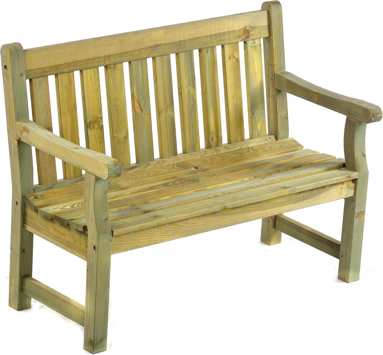 Wooden Garden Bench 120cm 2 Seater Pine Outdoor Patio Bench Seat