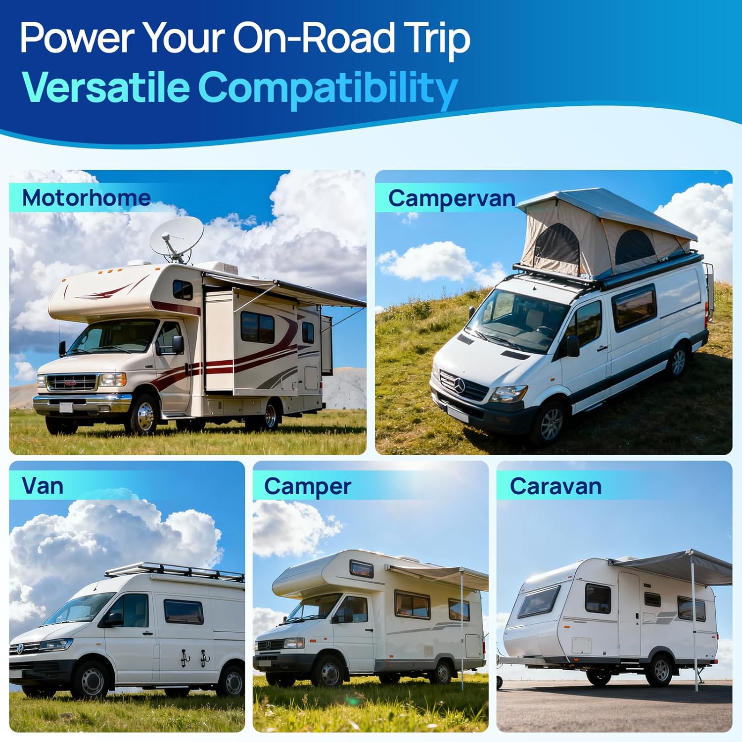390W Solar Panel Kit 12V Bifacial Mono RV Caravan Controller Kit