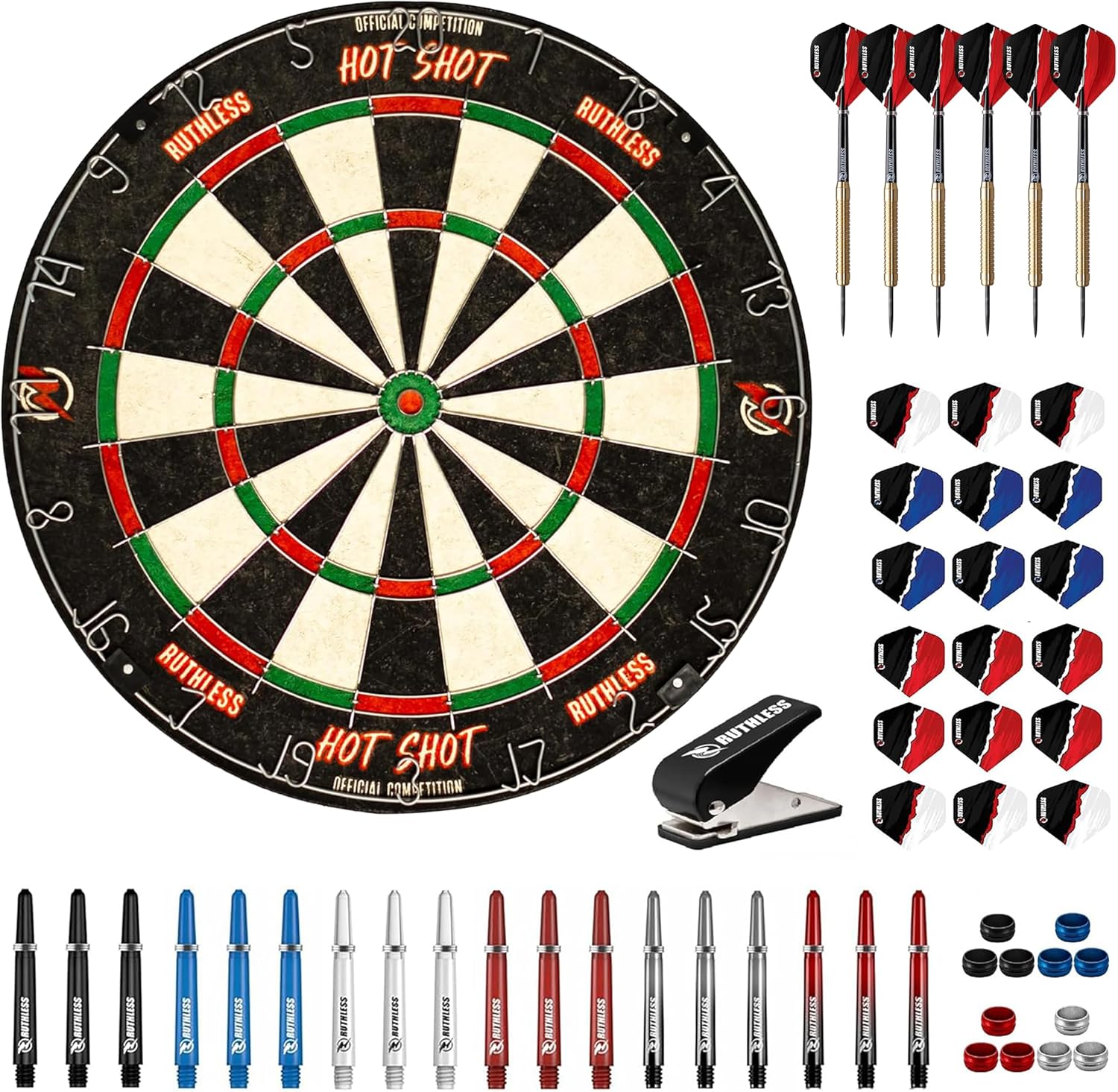 18in Dartboard Starter Set Sisal Board Darts Accessories Complete