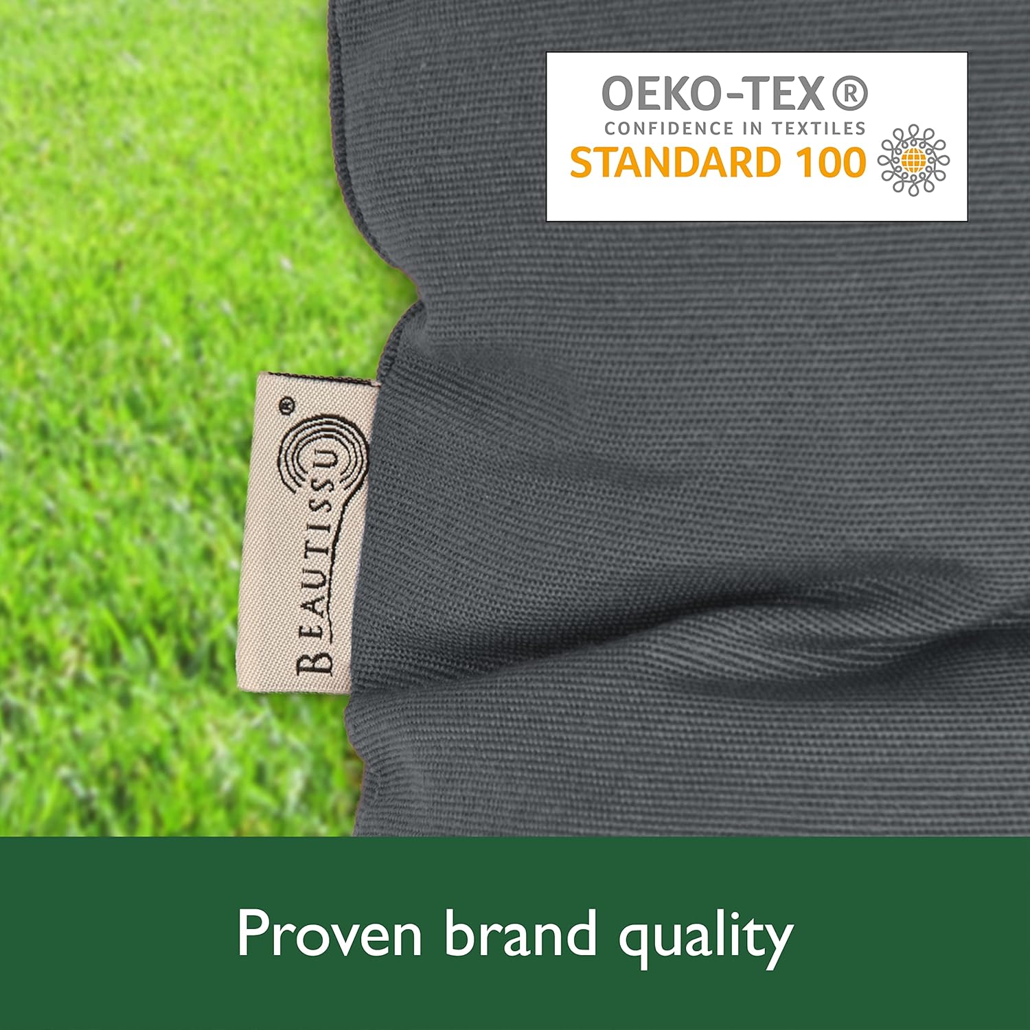 3 Seater Garden Swing Seat Cushion 180x50x8cm Grey