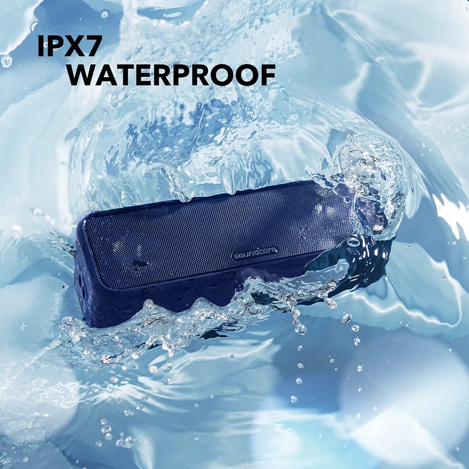 Bluetooth Speaker 16W Stereo Bass 24Hr Playtime IPX7 Waterproof