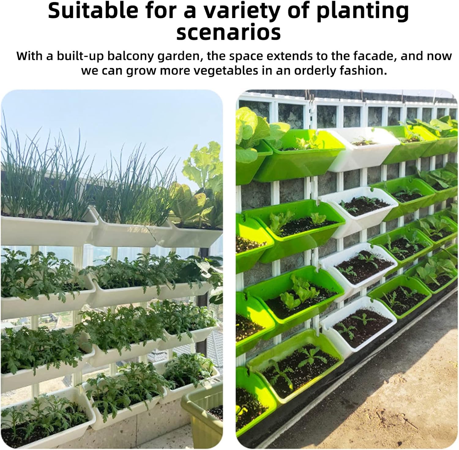 Vertical Garden Wall Planter 8Pcs Self Watering Hanging Pots