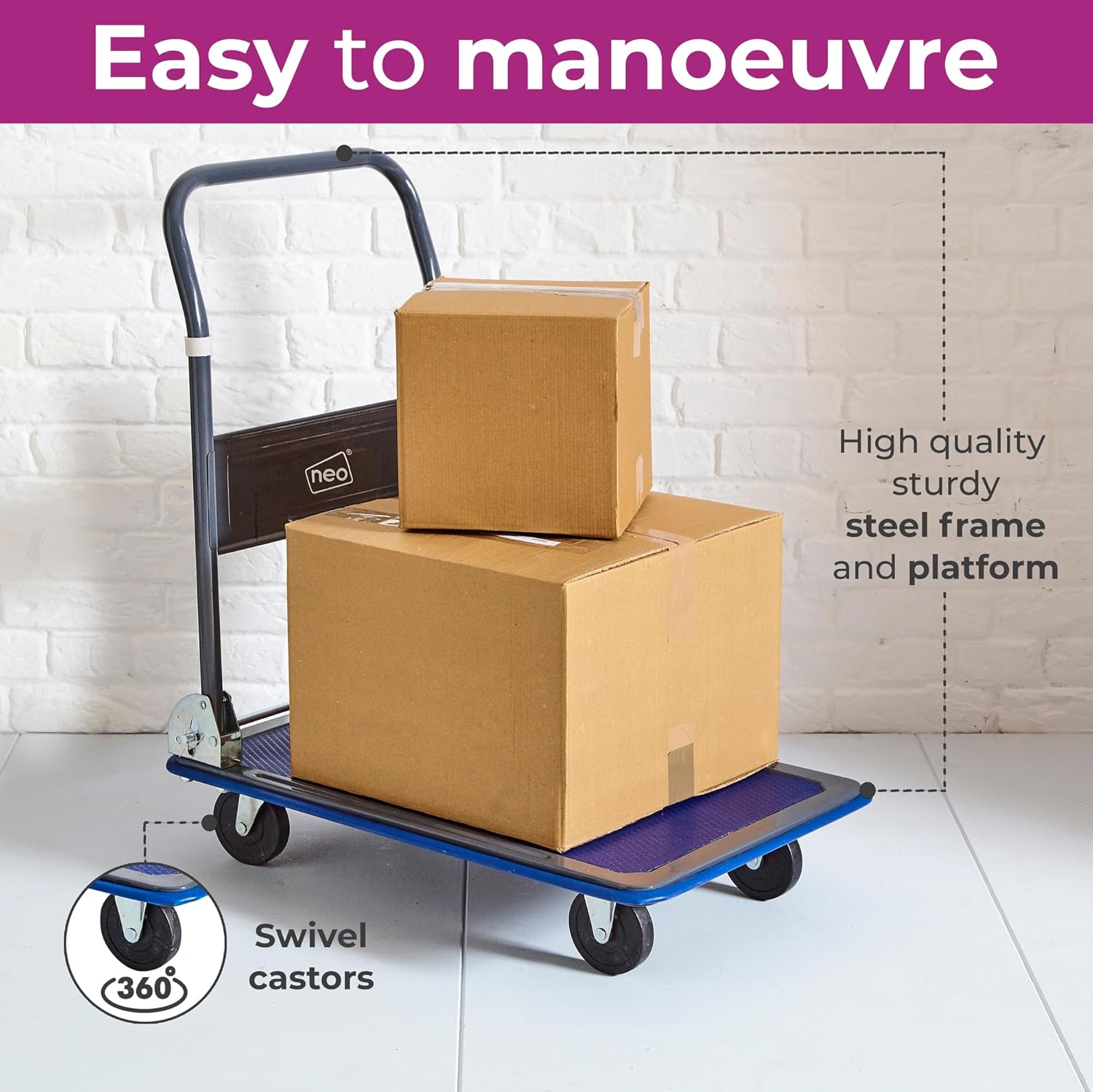 Heavy Duty Folding Sack Trolley 150KG Aluminium Hand Truck