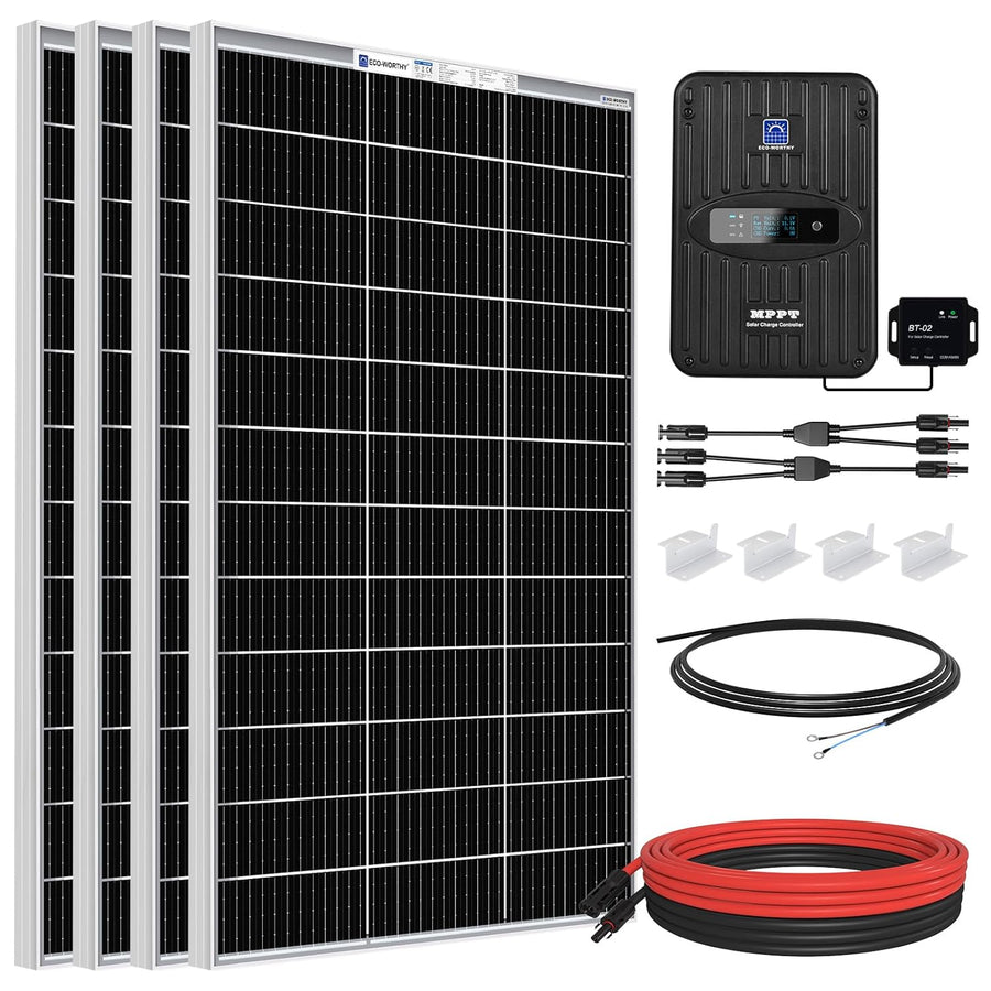 480W Solar Panel Kit 12V Off Grid MPPT Battery Shed RV