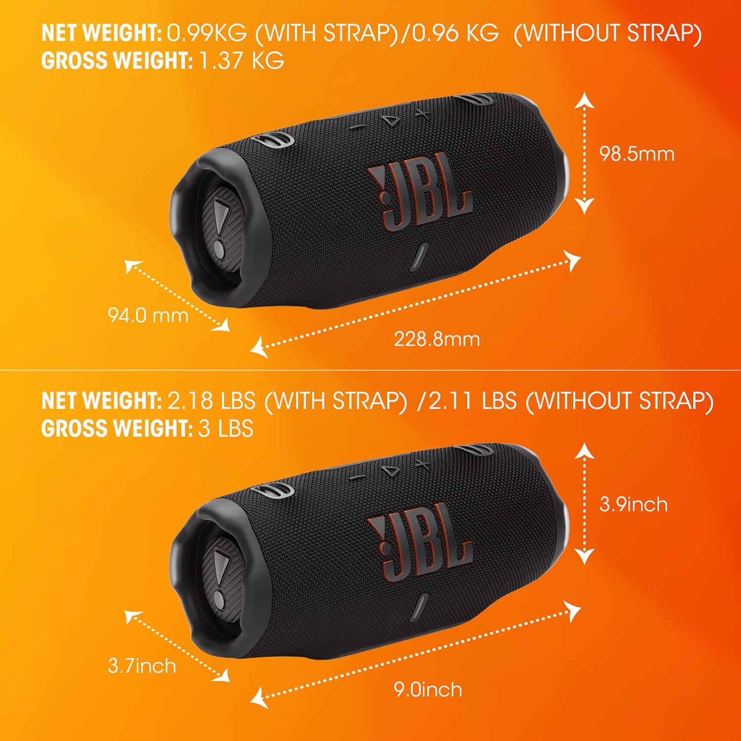 Portable Bluetooth Speaker 28Hr Playtime IP68 Waterproof Bass Boost