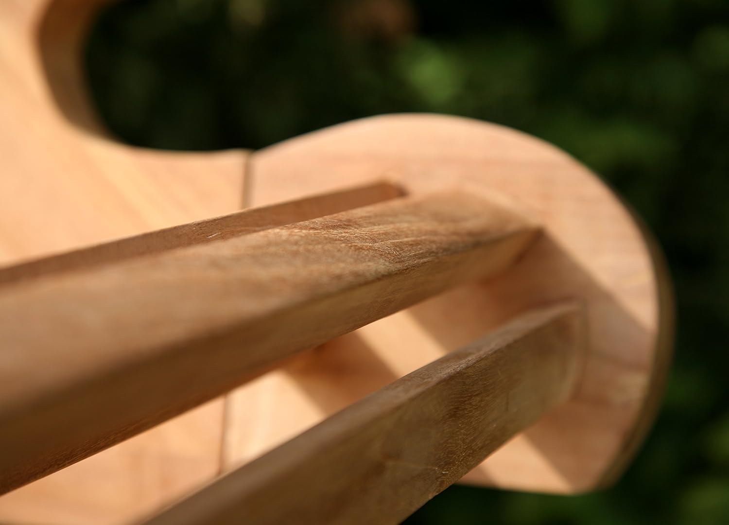 Teak Garden Bench 150cm Outdoor Patio Scroll Arm Wooden Bench Natural Seat