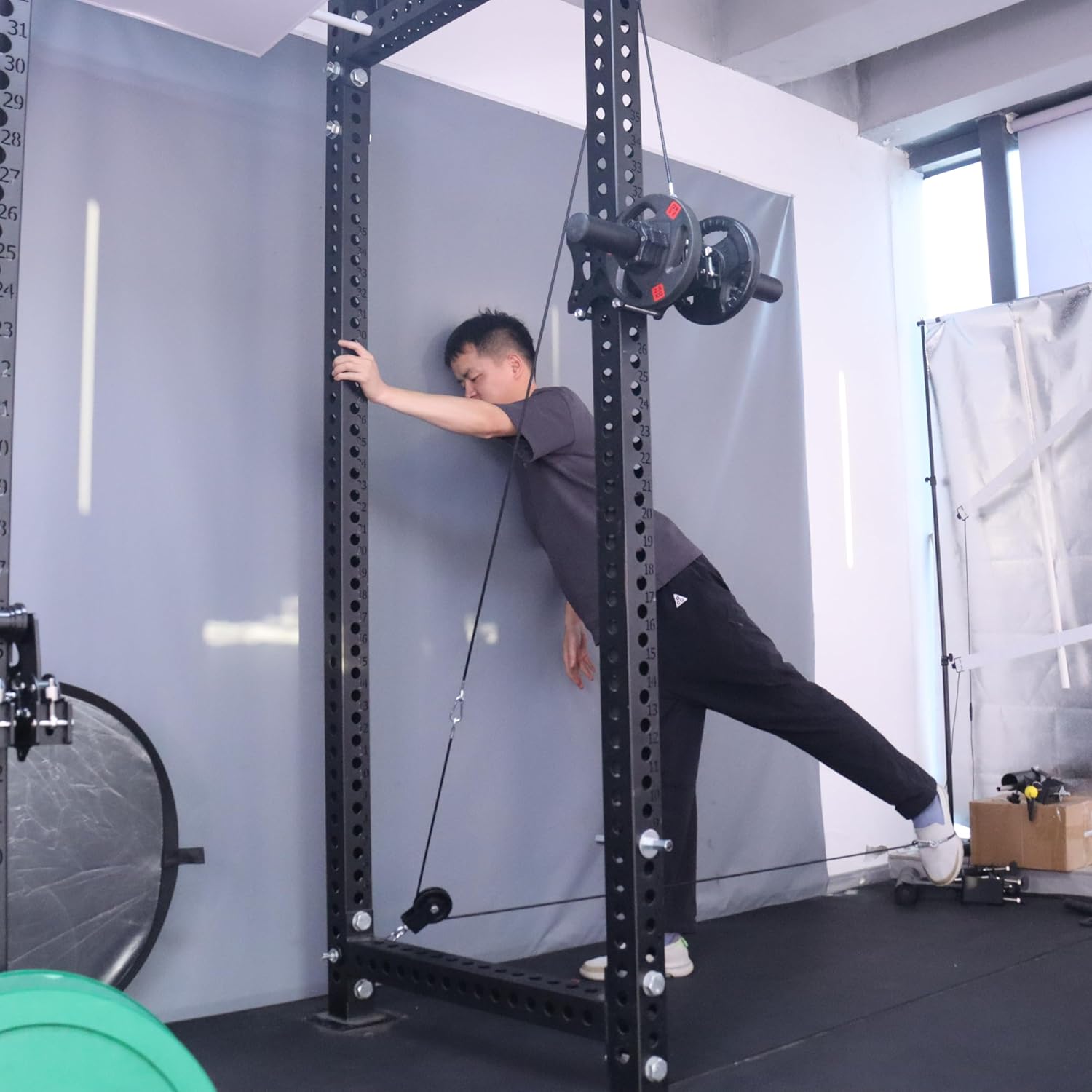 Cable Pulley System Smith Machine Attachment Power Rack Gym Trainer