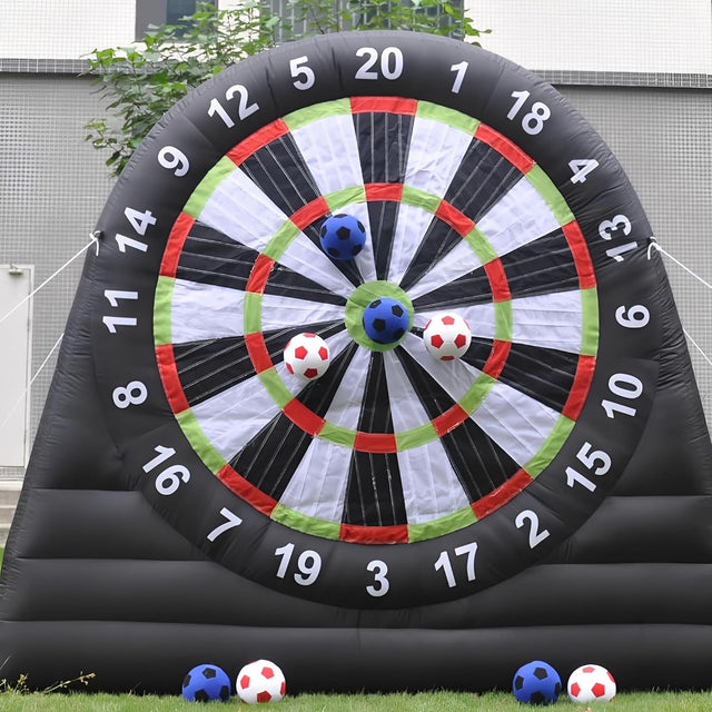10ft Inflatable Soccer Dartboard Game Set Blower Balls Outdoor