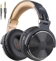 Wired Over Ear Studio Headphones 50mm Driver Foldable DJ Monitor Grey