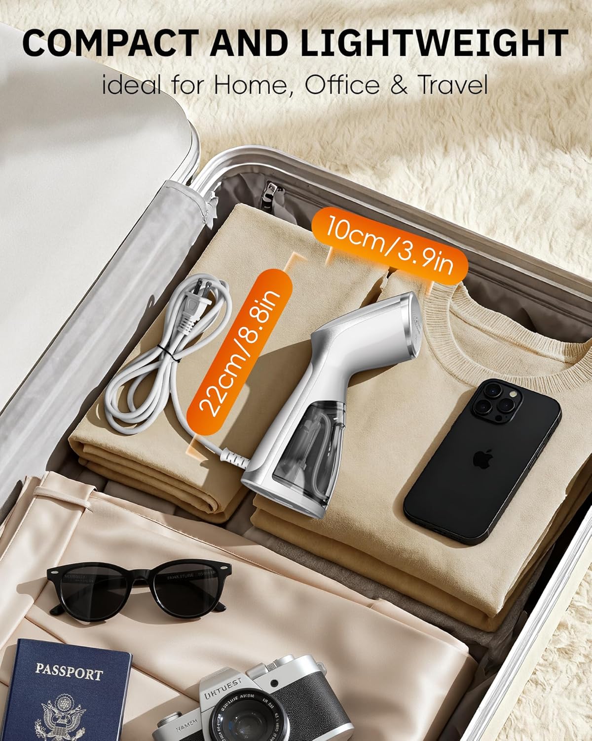 Handheld Clothes Steamer 1000W Portable Fast Heat Travel